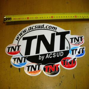 autocollant emblème acsud.com tnt racing motor oil helmets 31cm et 16 de hauteur