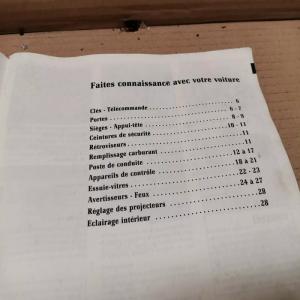 CARNET D'ENTRETIEN LIVRET RENAULT SUPER 5 SP5