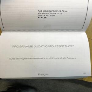 Ducati Owner's Manual Europe Service Assistance Guide 91710481L card assistance