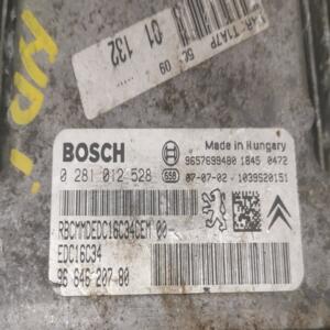 ECU BOSCH+BOITE A FUSIBLE+BAGUE ANTI DEMARAGE+ NEIMAN PEUGEOT 206 1.4 hdi