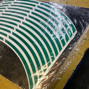 KIT liseret de jante vert avant + arrière mad 017981n