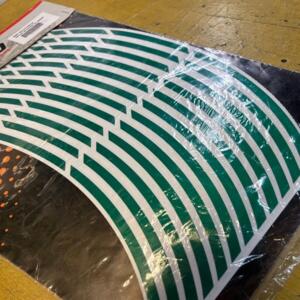 KIT liseret de jante vert avant + arrière mad 017981n