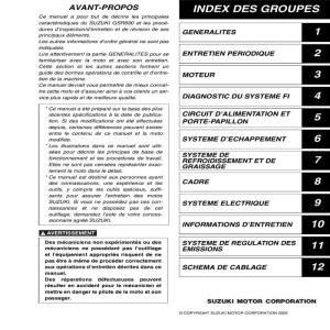MANUEL ATELIER REVUE RÉPARATION PDF SUZUKI GSR 600 2006