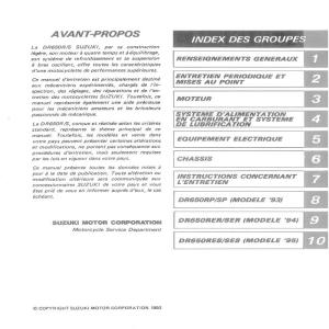 MANUEL REVUE ATELIER RÉPARATION PDF SUZUKI DR650 R S DR650R DR650S