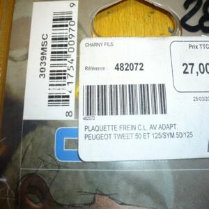 Plaquette Frein Av CARBONE LORRAINE 3039MSC peugeot sym PGO 50 100 110 125 150