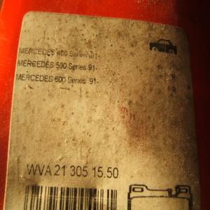 plaquettes de frein ARRIERE CLASSE S 140 220 C E CLK W 124 210 MINTEX