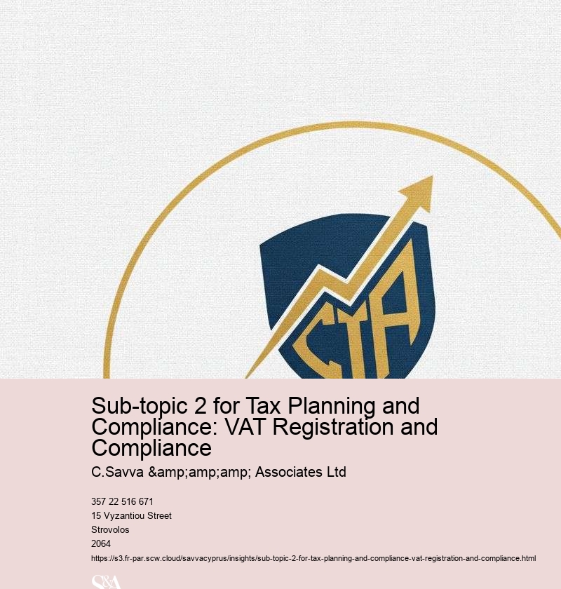 Sub-topic 2 for Tax Planning and Compliance: VAT Registration and Compliance