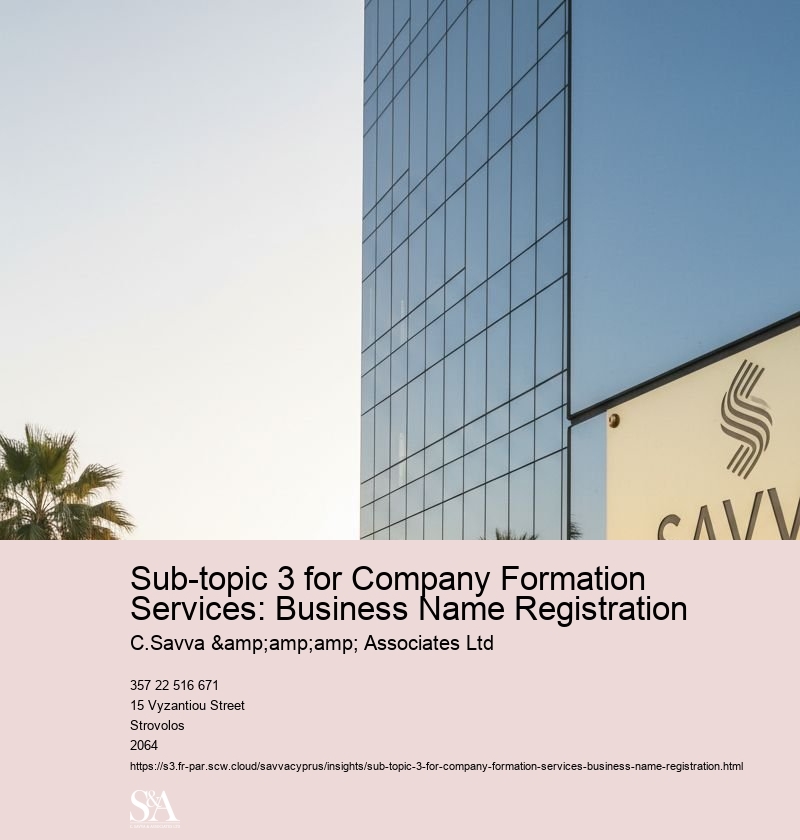Sub-topic 3 for Company Formation Services: Business Name Registration