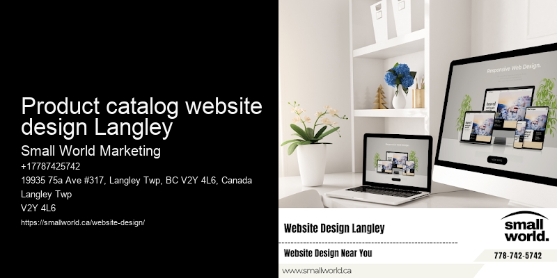 product catalog website design Langley