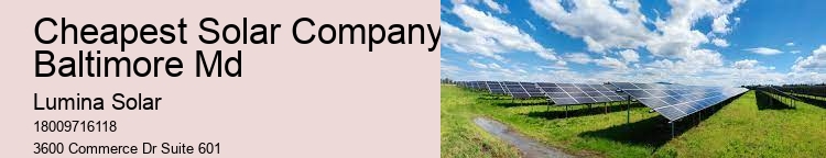 Cheapest Solar Company Baltimore Md