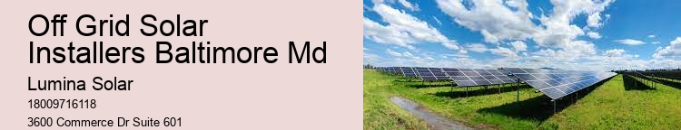 Off Grid Solar Installers Baltimore Md