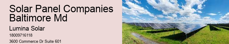 Solar Panel Companies Baltimore Md