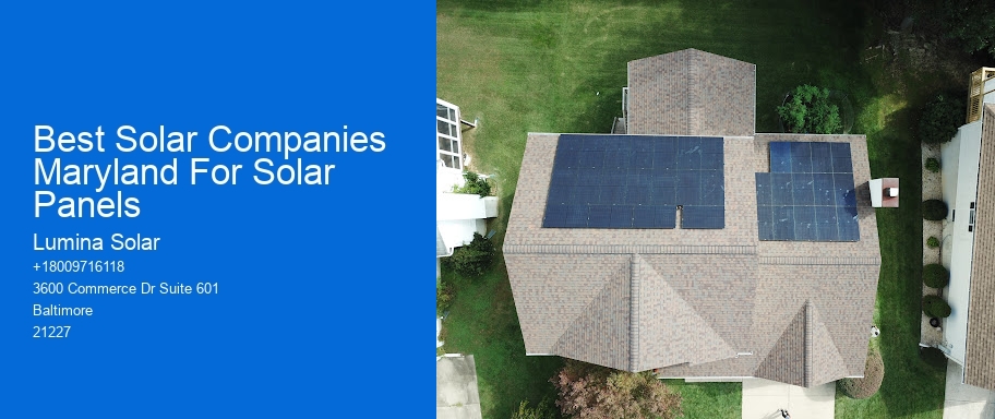 Best Solar Companies Maryland For Solar Panels