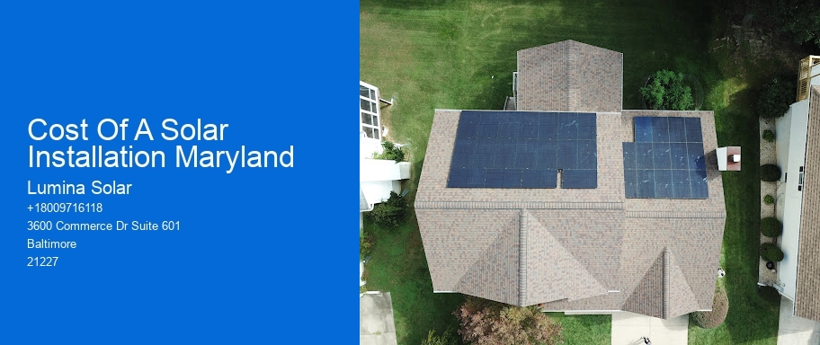 Cost Of A Solar Installation Maryland