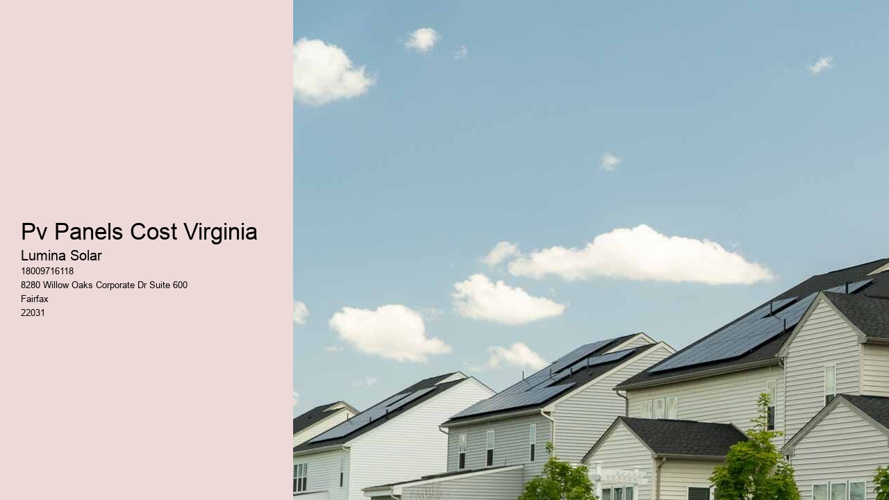 Pv Panels Cost Virginia