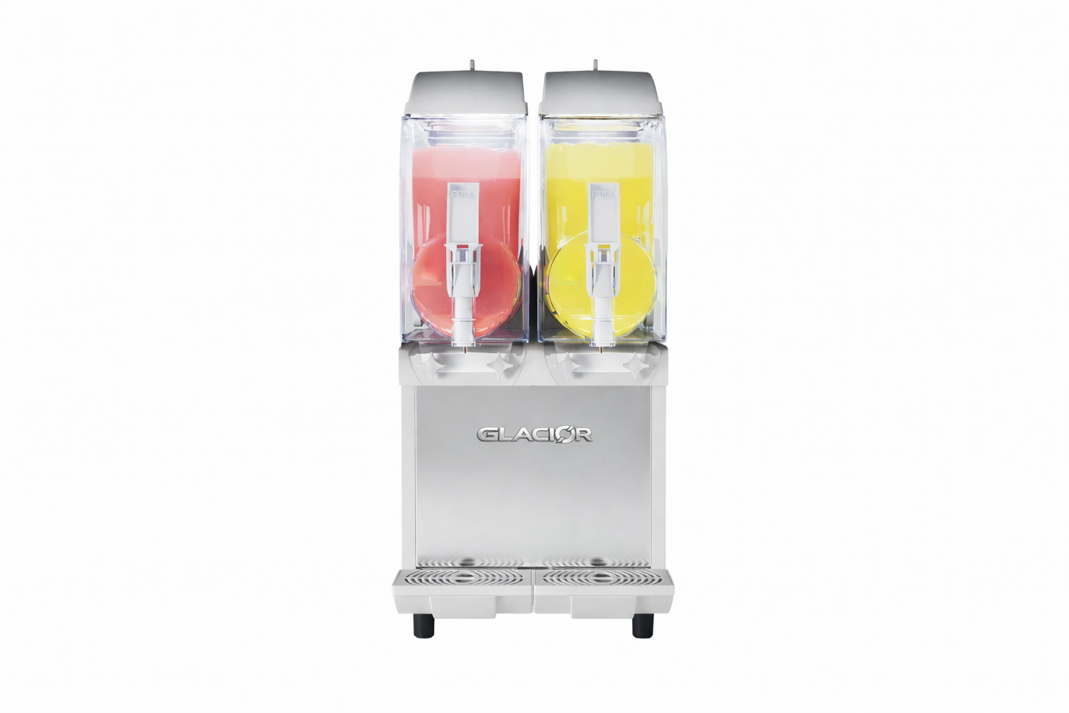 GLACIØR AXIS PRO 2 Machine à granité professionnelle – 2 cuves × 11 L – Blanc