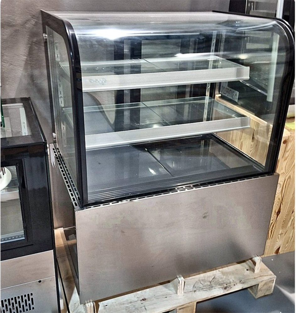 Vitrine réfrigérée bombée