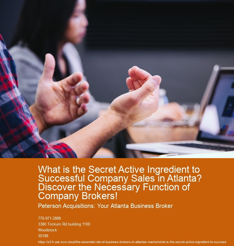 What is the Secret Active Ingredient to Successful Company Sales in Atlanta? Discover the Necessary Function of Company Brokers!