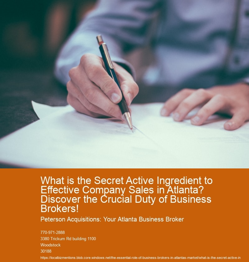 What is the Secret Active Ingredient to Effective Company Sales in Atlanta? Discover the Crucial Duty of Business Brokers!