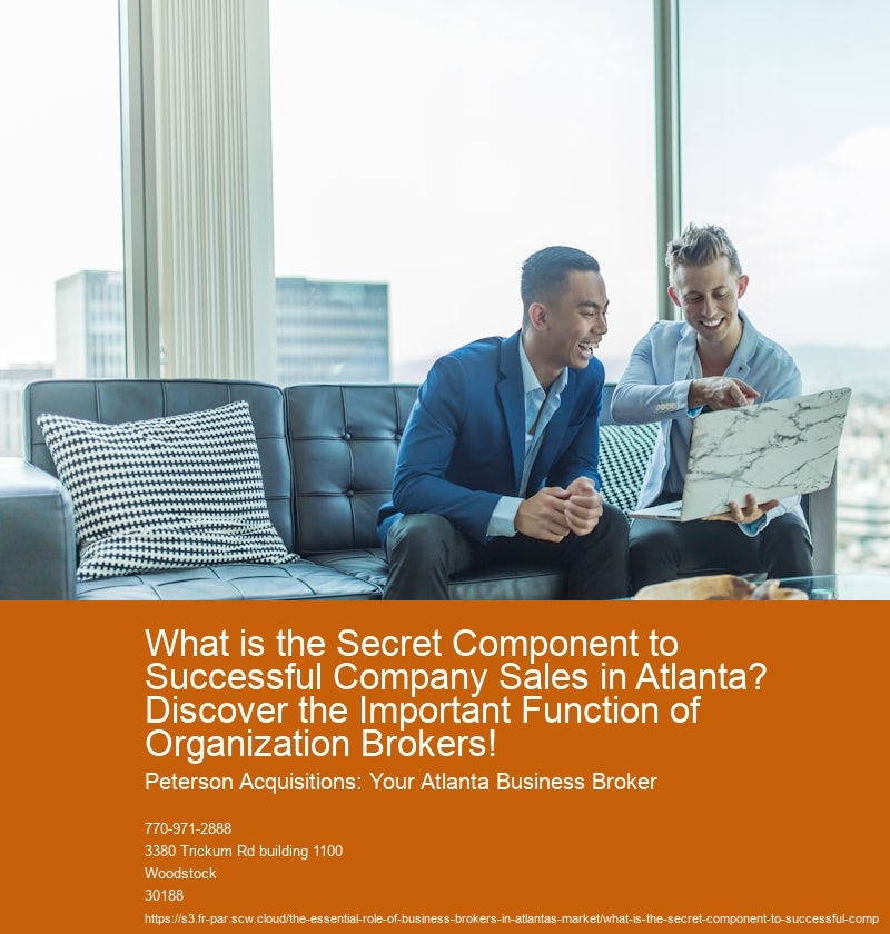What is the Secret Component to Successful Company Sales in Atlanta? Discover the Important Function of Organization Brokers!