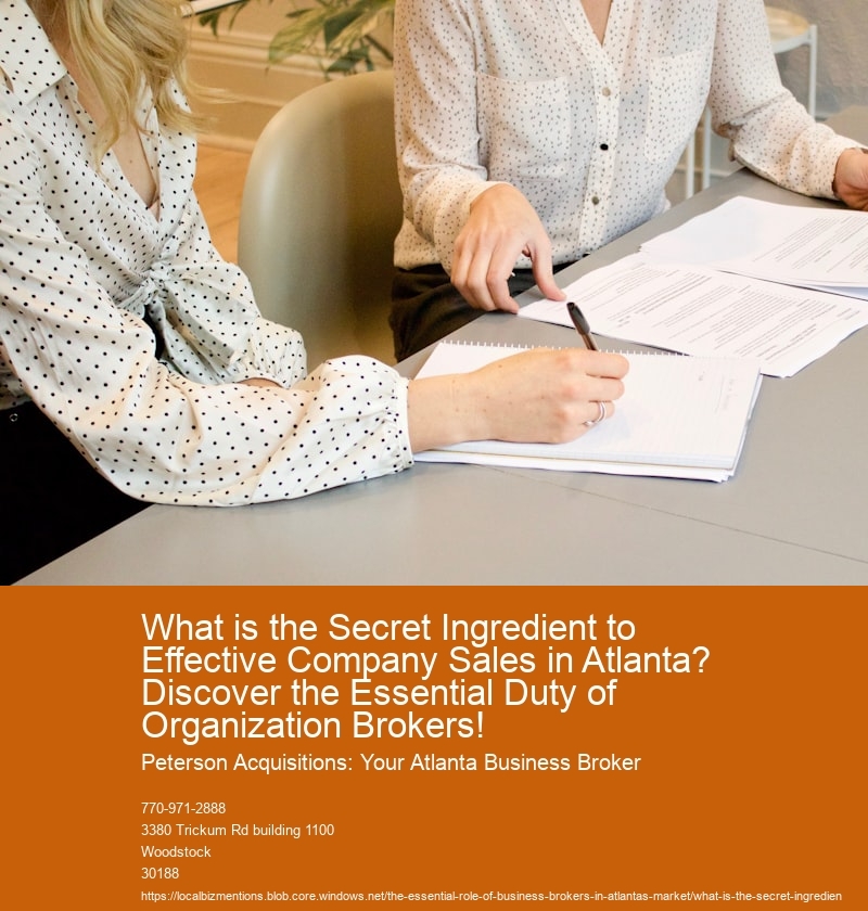 What is the Secret Ingredient to Effective Company Sales in Atlanta? Discover the Essential Duty of Organization Brokers!