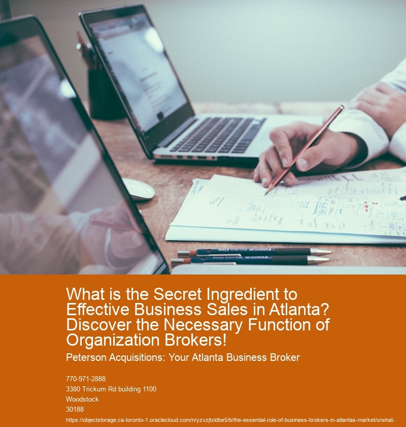 What is the Secret Ingredient to Effective Business Sales in Atlanta? Discover the Necessary Function of Organization Brokers!
