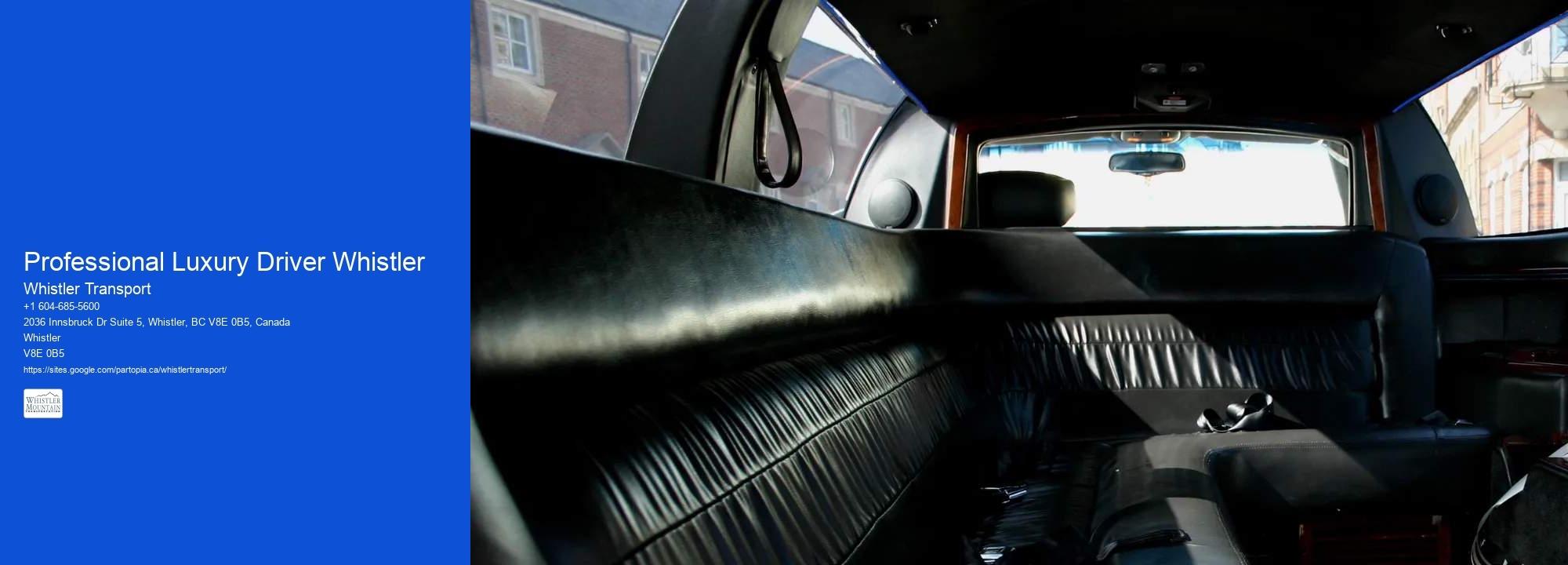 Professional Luxury Driver Whistler