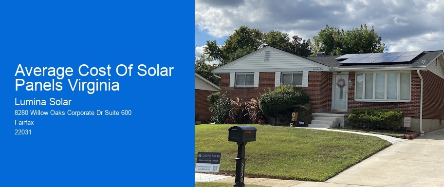 Average Cost Of Solar Panels Virginia