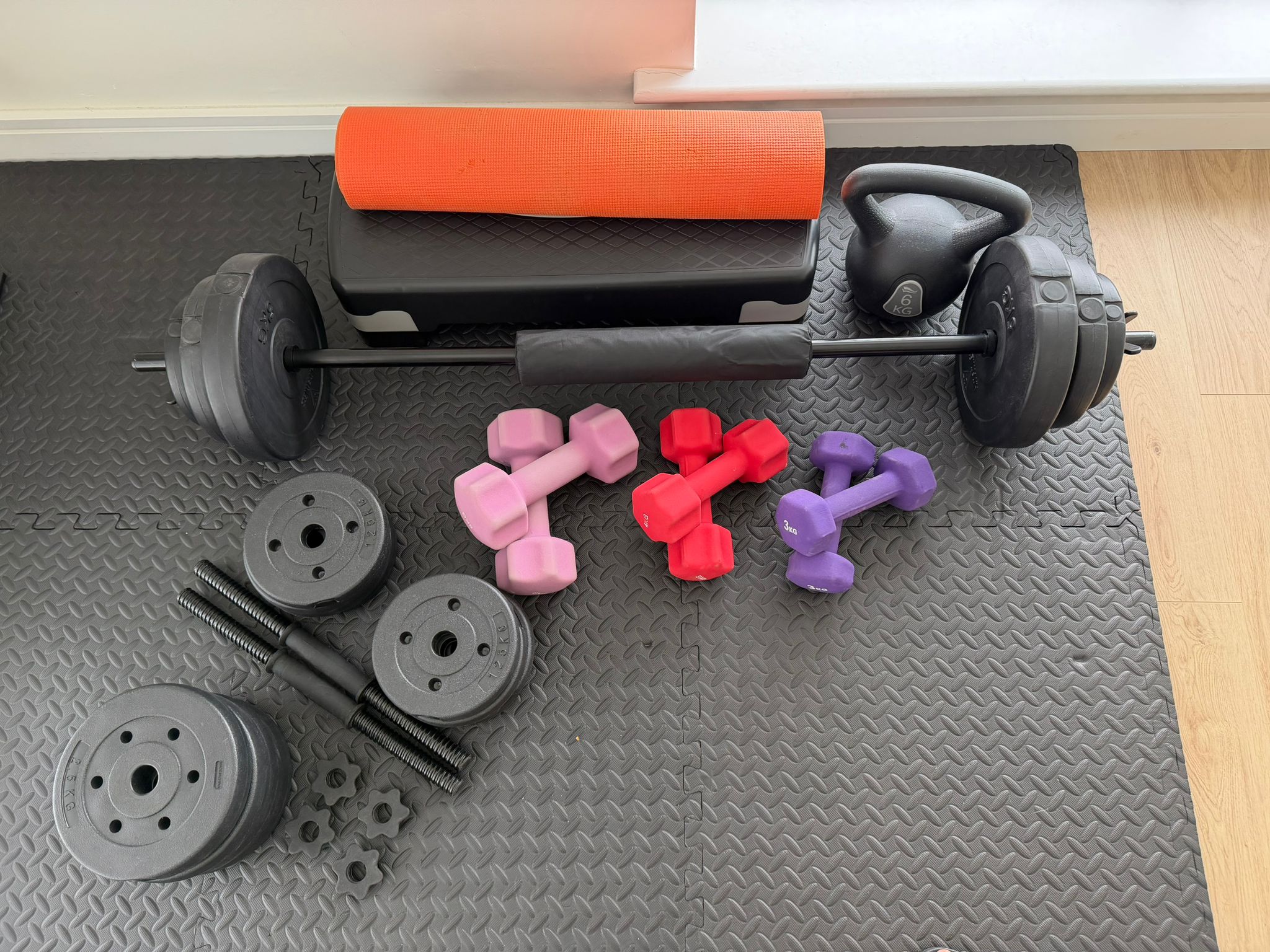 Kit completo academia doméstica