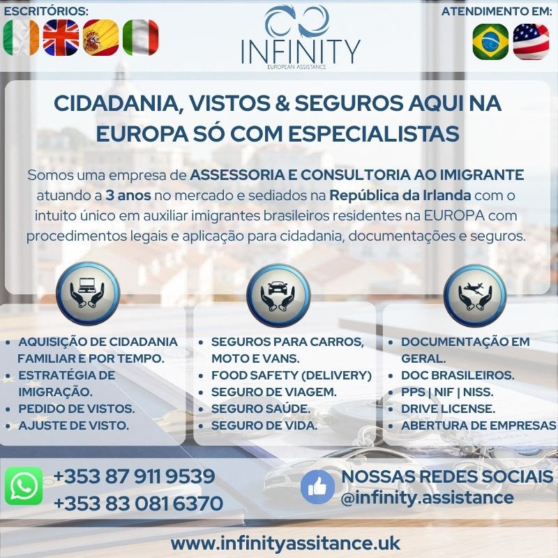 Assessoria de vistos, cidadania e seguros na Europa