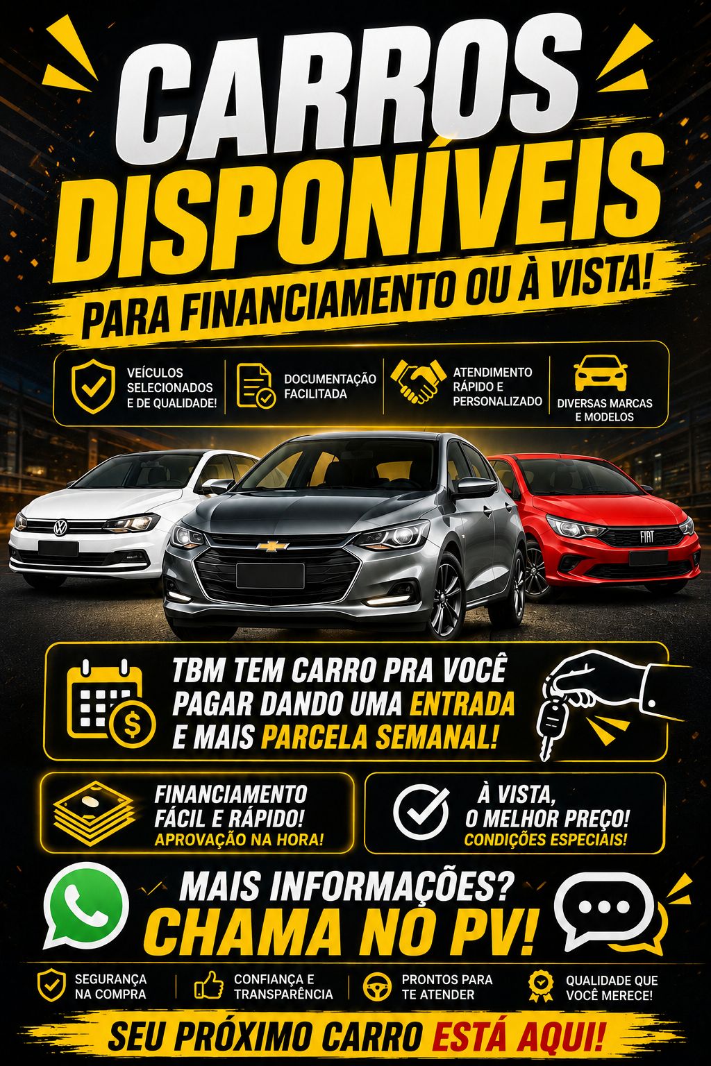 Veículos para financiamento ou à vista