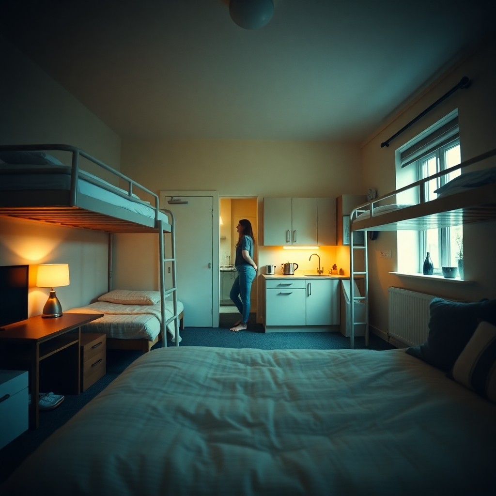 Quarto feminino em casa compartilhada com beliche