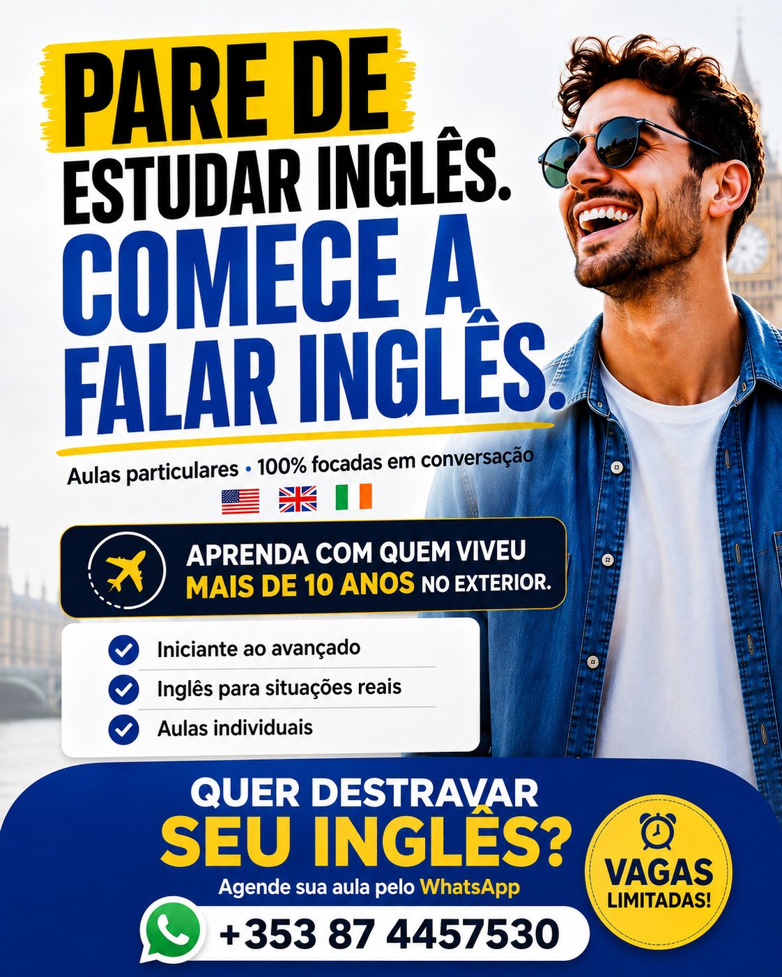 Aulas particulares de inglês