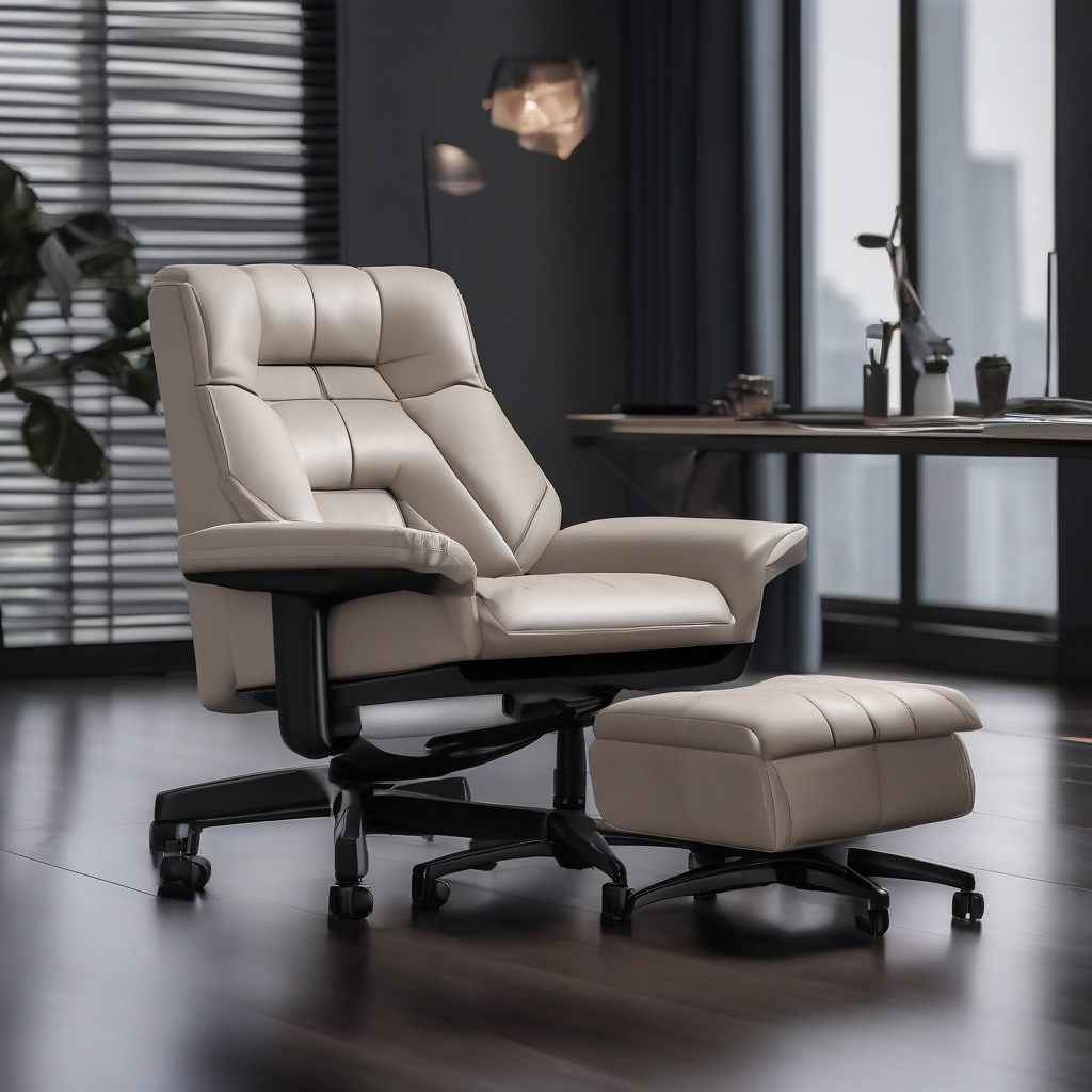 Cadeira gaming ergonômica + Pouf quadrado