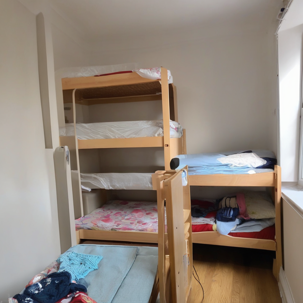 Twin room masculino em apartamento D1
