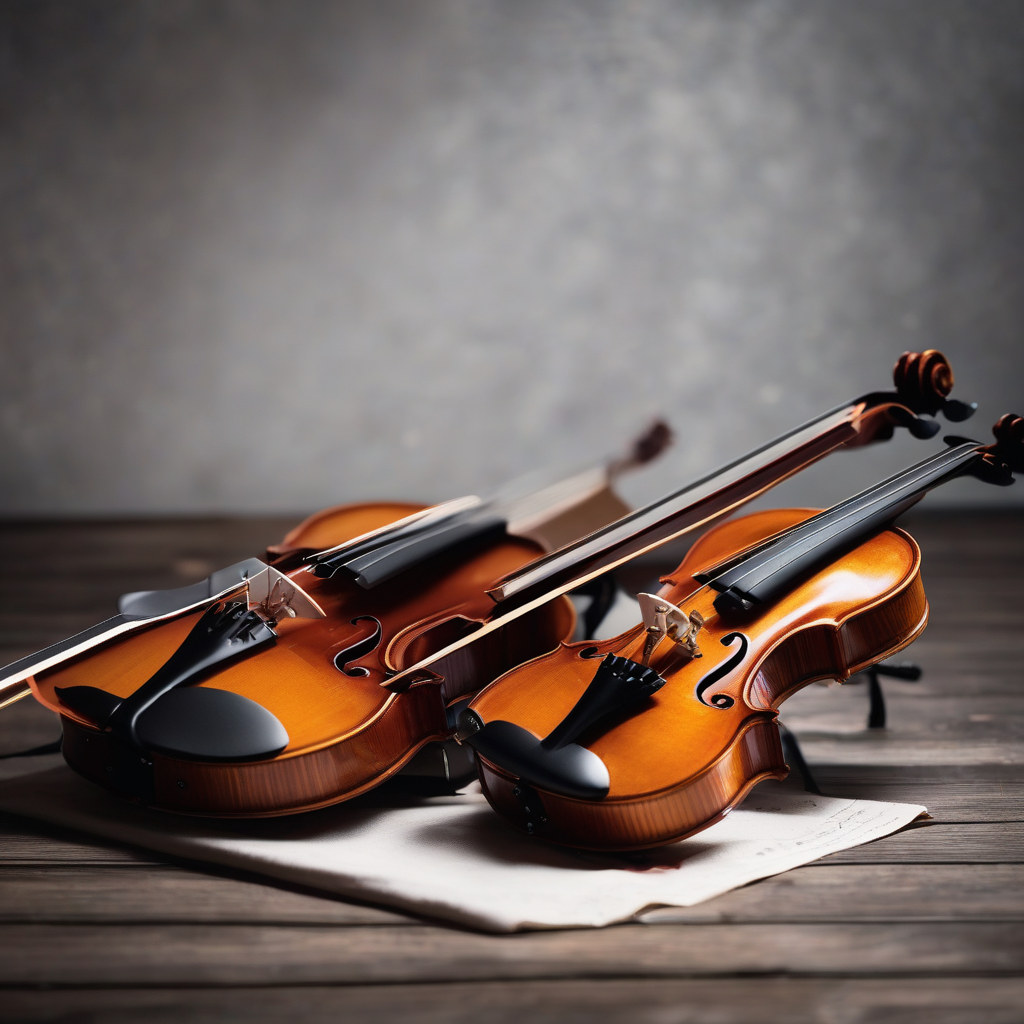 Doação de dois violinos