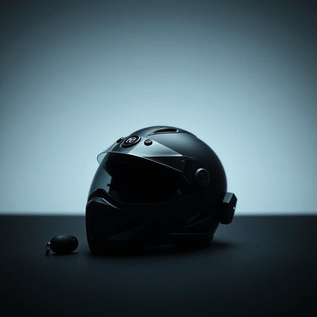 Capacete + Intercomunicador e Airtag + Chaveiro