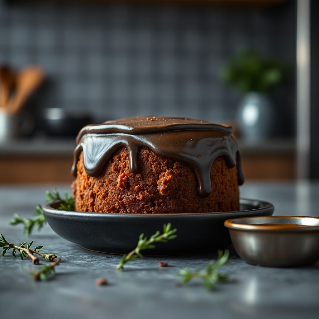 Bolo de cenoura com cobertura de chocolate