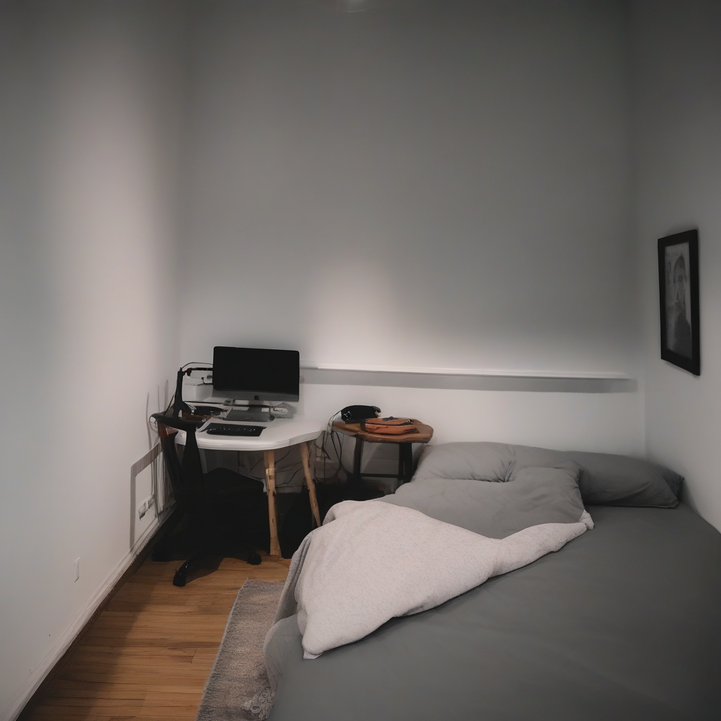 Quarto single disponível em casa compartilhada