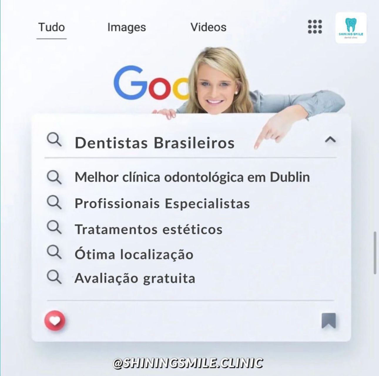 Clínica odontológica com atendimento em português