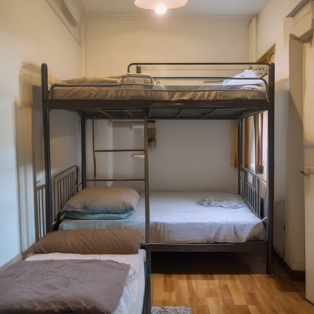 Vaga em quarto masculino com beliche