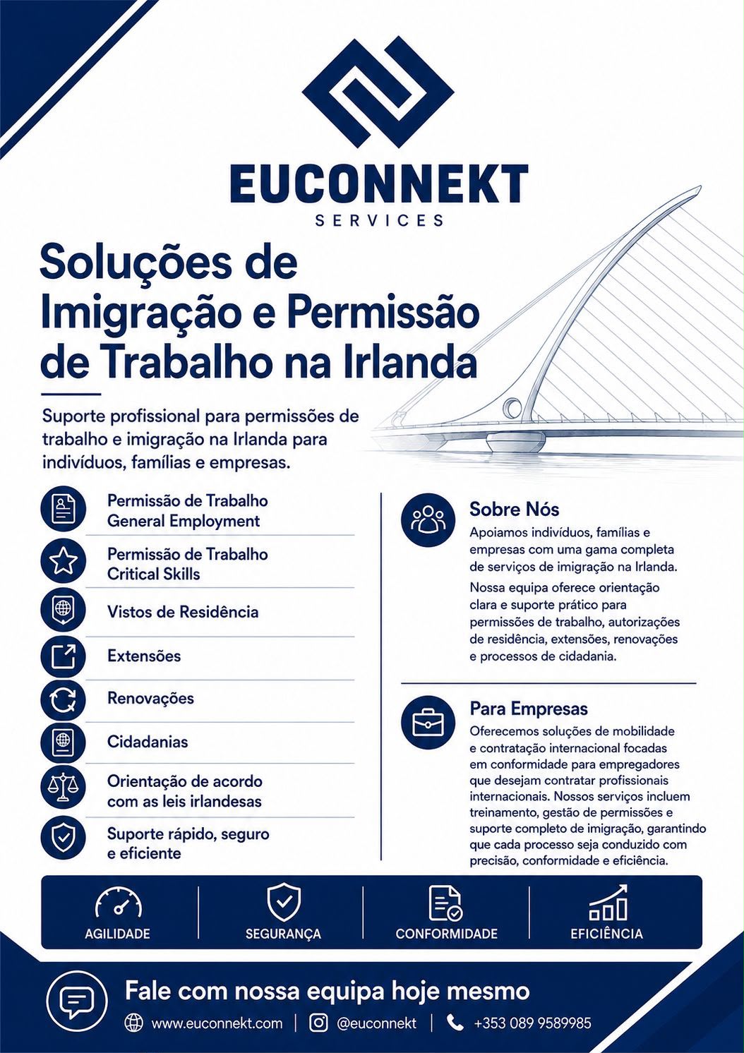 Serviços de imigração e permissão de trabalho na Irlanda