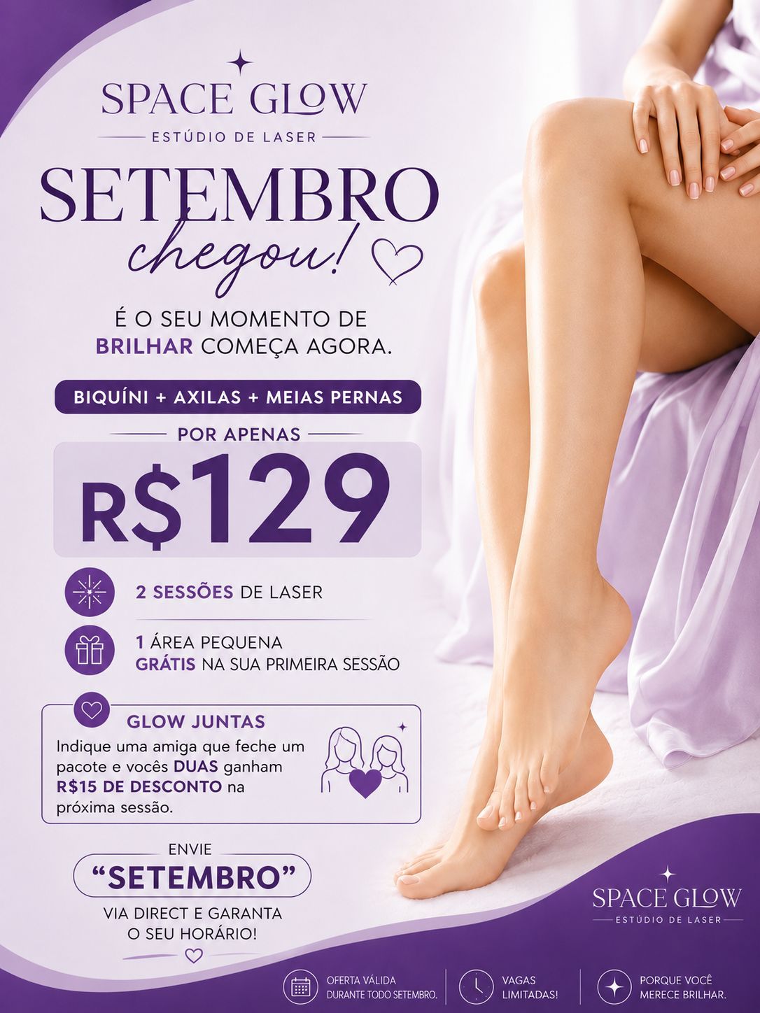 Depilação a laser - pacote promocional