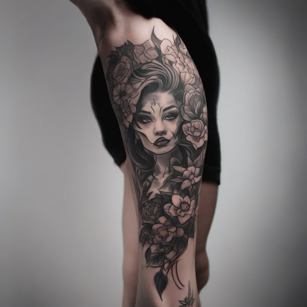 Tatuagem autoral em tamanho grande