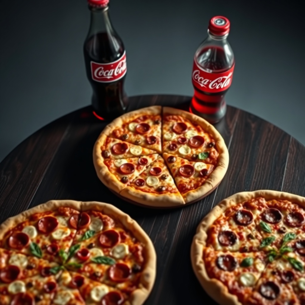 Combo de pizza e refrigerante