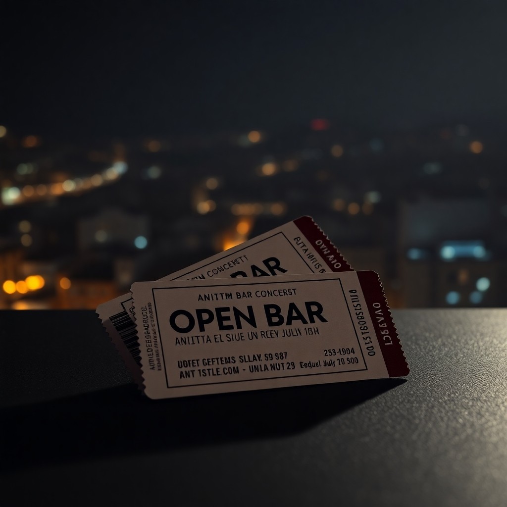 2 tickets open bar para show da Anitta
