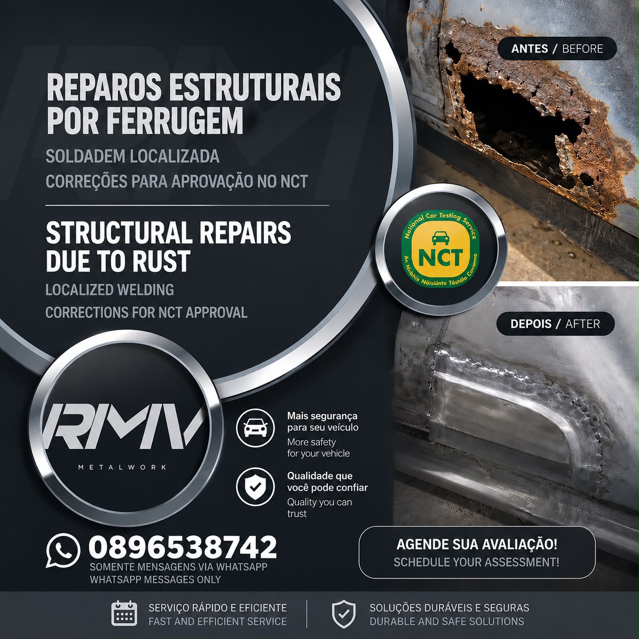 Reparo estrutural por ferrugem