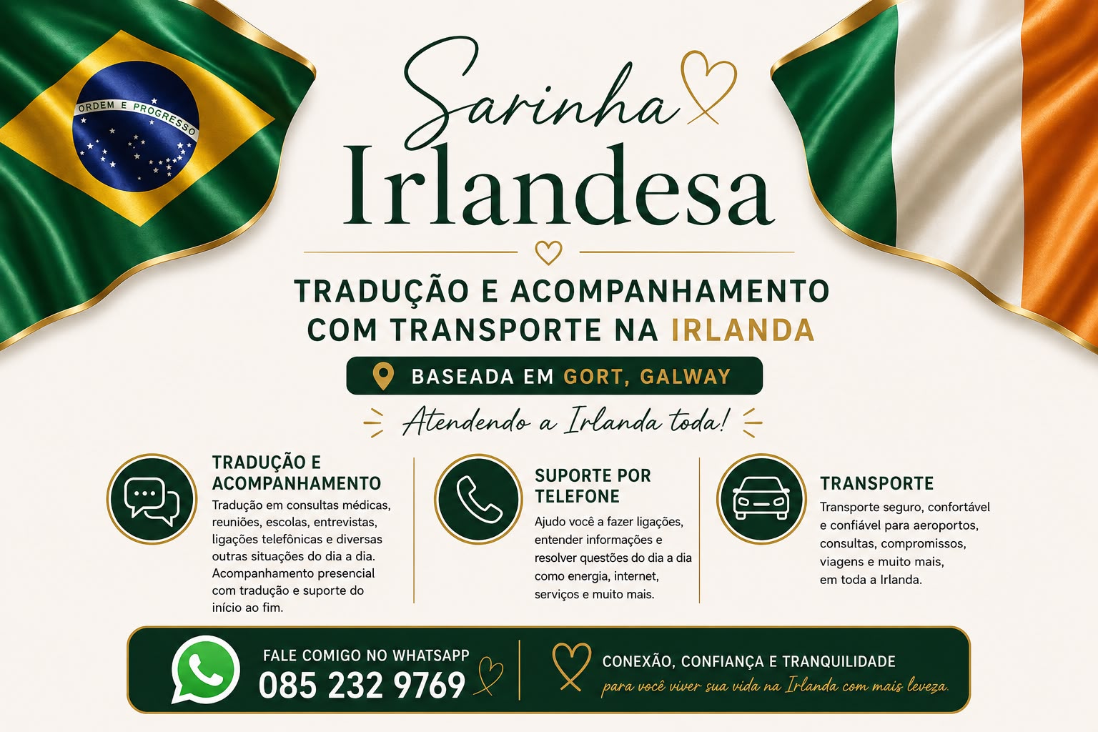 Tradução, Acompanhamento + Transporte
