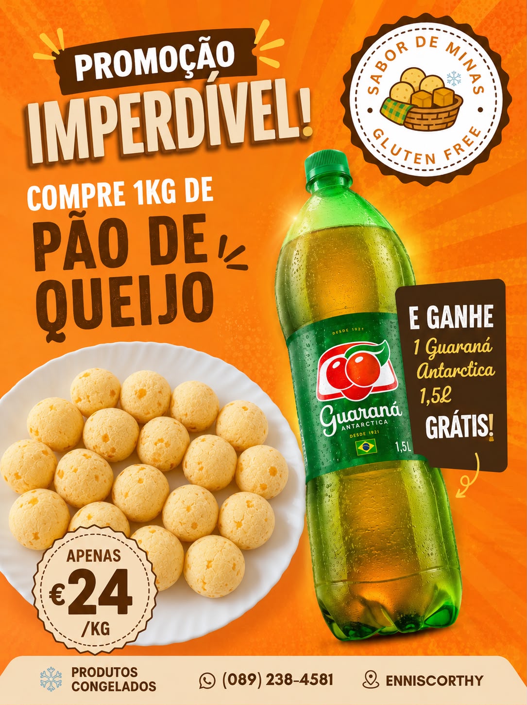 Pão de queijo congelado