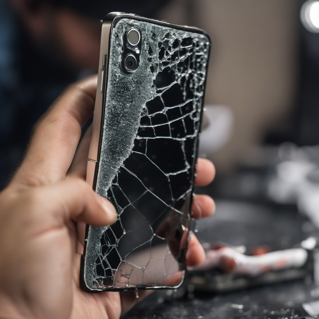 Reparo de vidro traseiro de celular